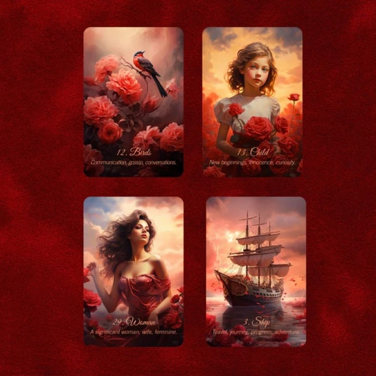 Scarlet Rose Lenormand / Ленорман Алой Розы
