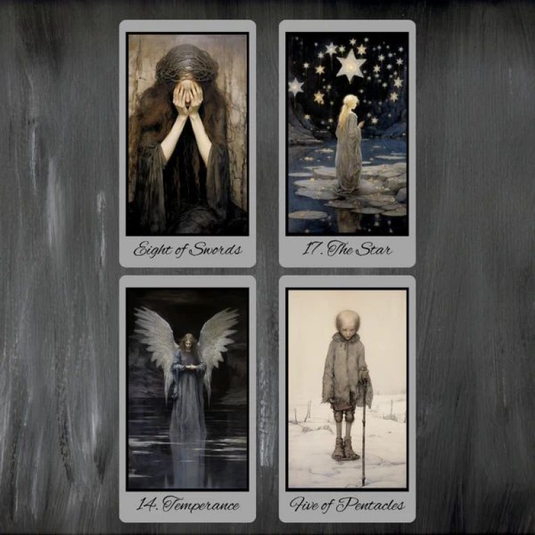 Shadow Fates Tarot Special Edition Silver Foil / Таро Теневых Судеб (Специальное издание, Серебряный Срез)