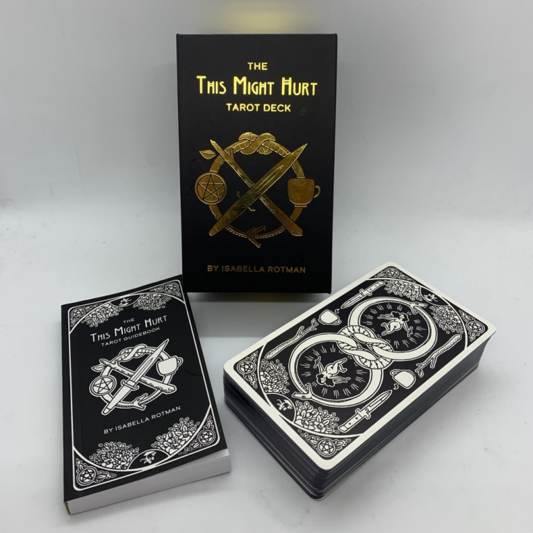 Это Может Быть Больно / This Might Hurt Tarot (чёрный голографический срез)